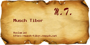 Musch Tibor névjegykártya